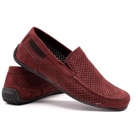 Polbut Mocasines hombre piel 2105P claret rojo 5