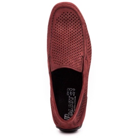 Polbut Mocasines hombre piel 2105P claret rojo 9