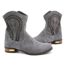Olivier Botas Cassie caladas para mujer gris claro 3