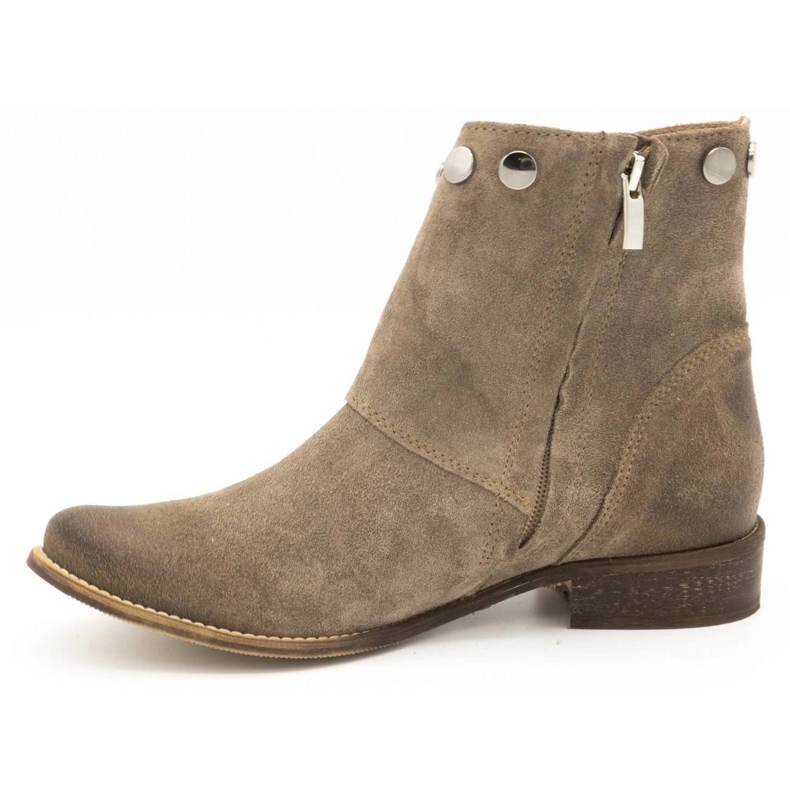 Exousite Bota mujer piel tachuelas 1198 gris 1