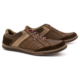 Zapatos de hombre de piel Olivier 236GT marrón 3