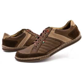 Zapatos de hombre de piel Olivier 236GT marrón 7