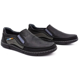 Olivier Zapatos sin cordones para hombre 283GT negro 3