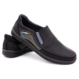 Olivier Zapatos sin cordones para hombre 283GT negro 5