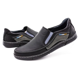 Olivier Zapatos sin cordones para hombre 283GT negro 7