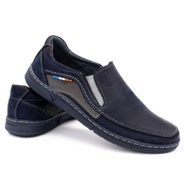 Olivier Zapatos sin cordones para hombre 283GT azul marino 5