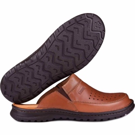 Zapatilla piel hombre 219 Kampol marrón 2