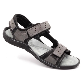 Olivier Sandalias hombre piel 295K gris 5