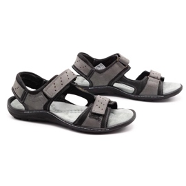 Olivier Sandalias hombre piel 295K gris 8