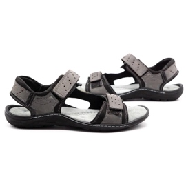 Olivier Sandalias hombre piel 295K gris 11