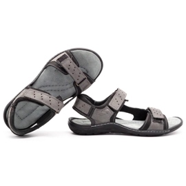 Olivier Sandalias hombre piel 295K gris 4
