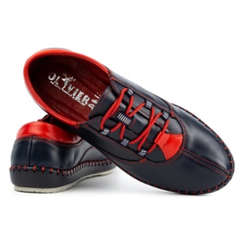 Olivier Zapatos casual hombre 312K azul marino grano 4