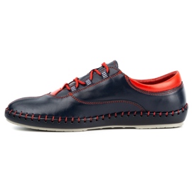 Olivier Zapatos casual hombre 312K azul marino grano 1