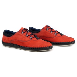 Olivier Zapatos casual hombre 312K rojo nubuck 2