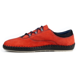 Olivier Zapatos casual hombre 312K rojo nubuck 1