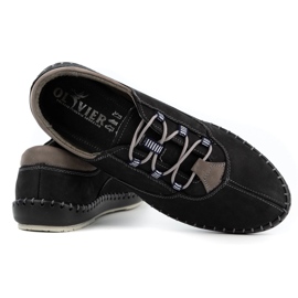 Olivier Zapatos casual hombre 312K negro nubuck 4