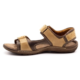 Olivier Sandalias hombre piel marrón 295K 4