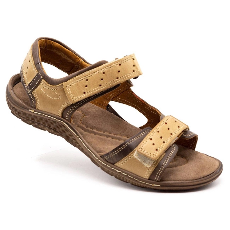 Olivier Sandalias hombre piel marrón 295K 2