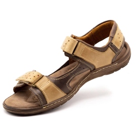 Olivier Sandalias hombre piel marrón 295K 3