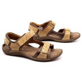 Olivier Sandalias hombre piel marrón 295K 5