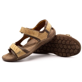 Olivier Sandalias hombre piel marrón 295K 6