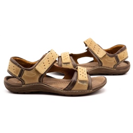 Olivier Sandalias hombre piel marrón 295K 8