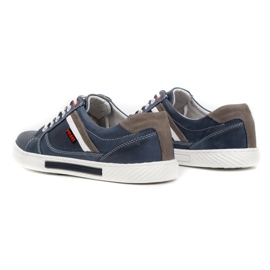 Polbut Zapatos de hombre J47 azul marino con gris multicolor 5