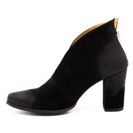 Exousite Botas de piel para mujer 1231 negro 2