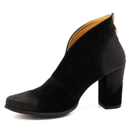 Exousite Botas de piel para mujer 1231 negro 4