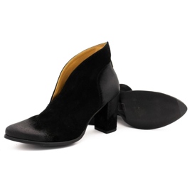 Exousite Botas de piel para mujer 1231 negro 6