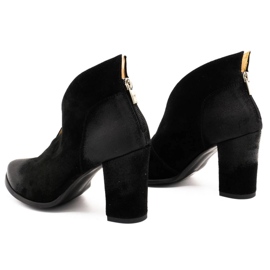 Exousite Botas de piel para mujer 1231 negro 7