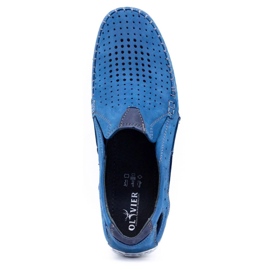 Olivier Zapatos de hombre mocasines 901 azul verano 9