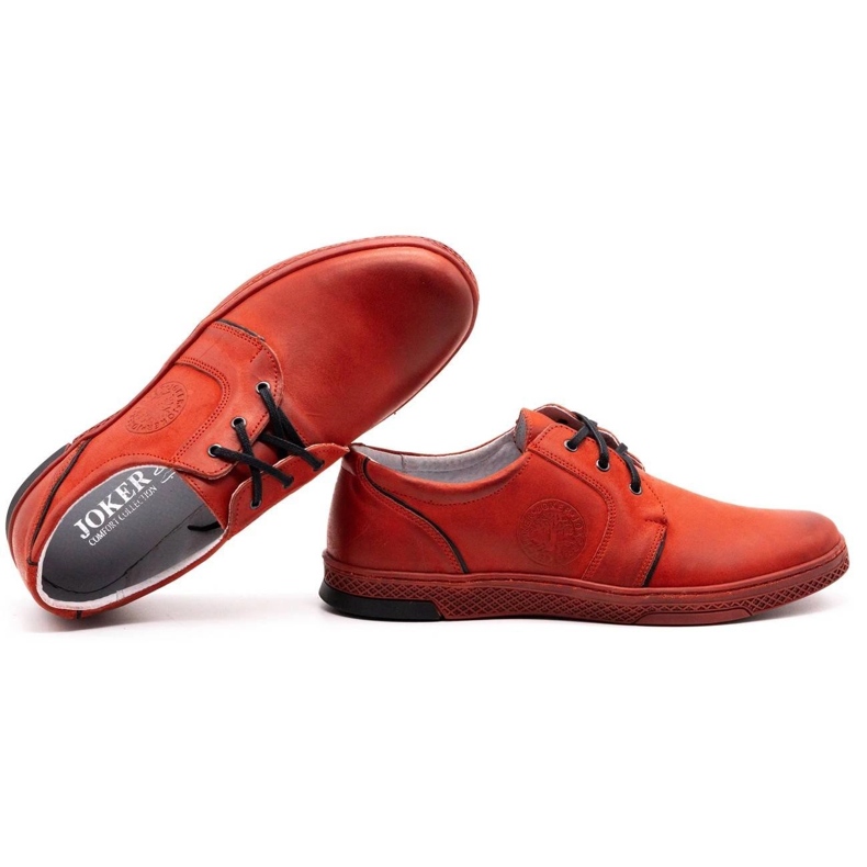 Joker Zapato casual piel hombre 322/2 rojo 2