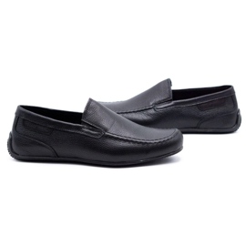 Polbut Mocasines hombre piel 2105 grano negro 5