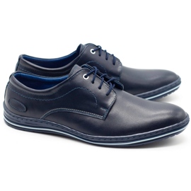Lukas Zapatos de piel para hombre 295LU azul marino 2