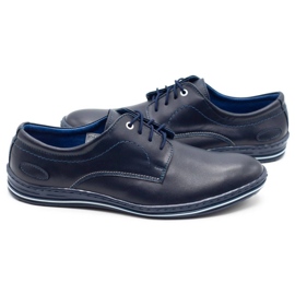 Lukas Zapatos de piel para hombre 295LU azul marino 4