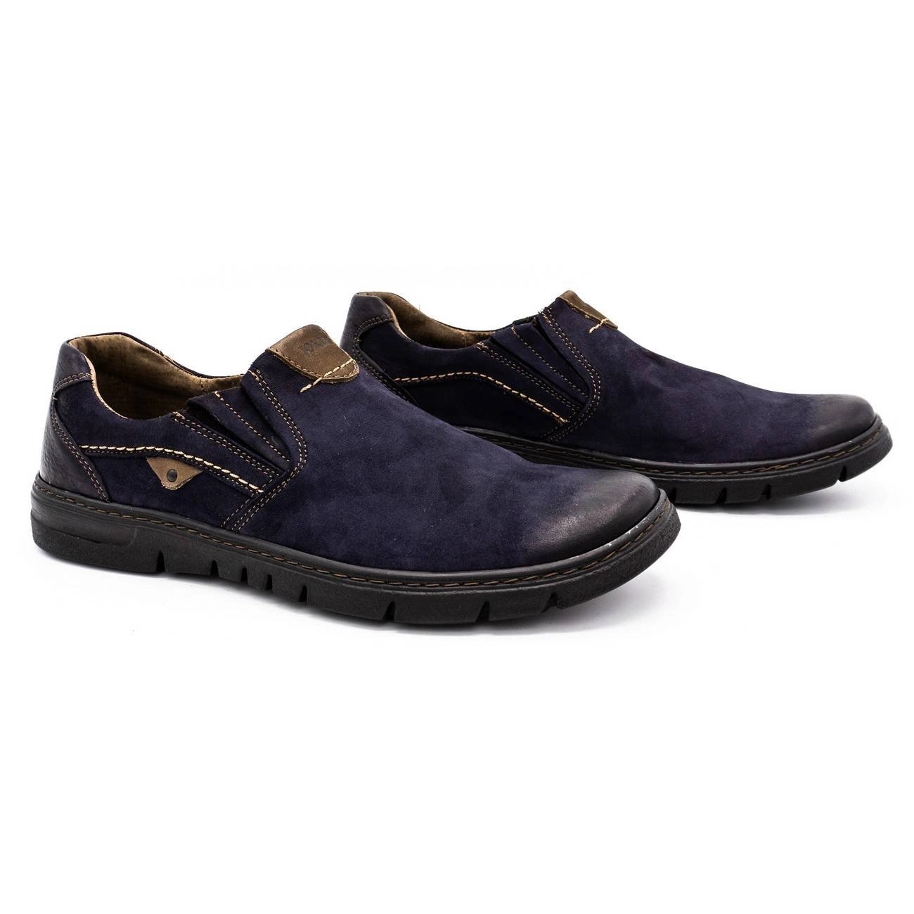 Joker Zapato sin cordones hombre piel 507J azul marino - KeeShoes