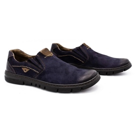 Joker Zapato sin cordones hombre piel 507J azul marino 3