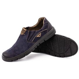 Joker Zapato sin cordones hombre piel 507J azul marino 4