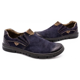 Joker Zapato sin cordones hombre piel 507J azul marino 6