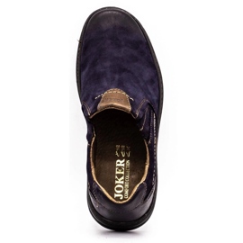 Joker Zapato sin cordones hombre piel 507J azul marino 9