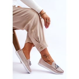 Mocasines Mujer Piel Calada Rosa Claro Lanzarot rosado 7