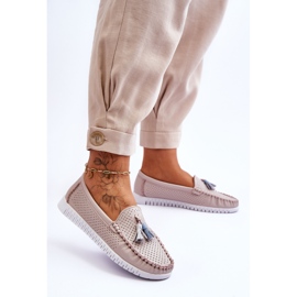Mocasines Mujer Piel Calada Rosa Claro Lanzarot rosado 3