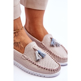 Mocasines Mujer Piel Calada Rosa Claro Lanzarot rosado 6