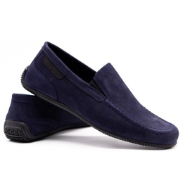 Polbut Mocasines hombre piel 2105 azul marino 4