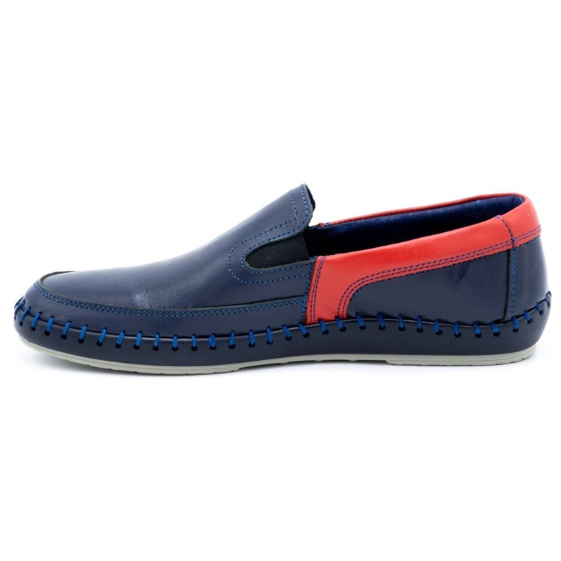 Olivier Mocasines hombre piel 412K azul marino 1