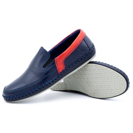 Olivier Mocasines hombre piel 412K azul marino 3