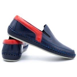 Olivier Mocasines hombre piel 412K azul marino 4
