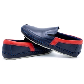Olivier Mocasines hombre piel 412K azul marino 5