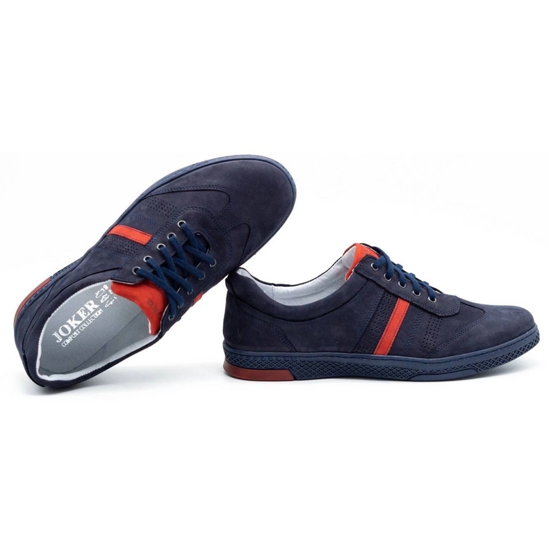 Joker Zapato casual piel hombre 521/2 azul marino 1